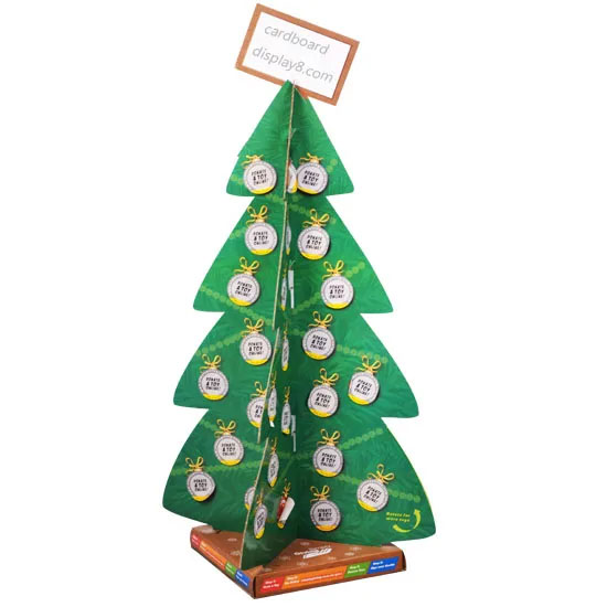 Christmas Tree Corrugated Retail Display Stand with Shelves Christmas Tree Corrugated Retail Display Stand with Shelves