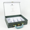 Dark Green Gift Suitcase Box with Handle and Molded Insert Dark Green Gift Suitcase Box with Handle and Molded Insert