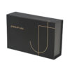 Foldable Magnetic Rigid Jewelry Box with Gold Foil Logo