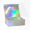 Holographic Magnetic Gift Box with Satin Ribbon Closure