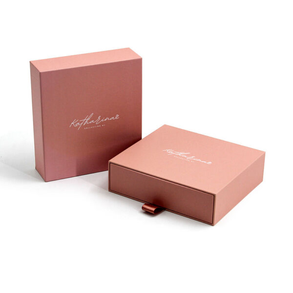 Logo Printed Rigid Cosmetic Drawer Box with Foam Insert Logo Printed Rigid Cosmetic Drawer Box with Foam Insert