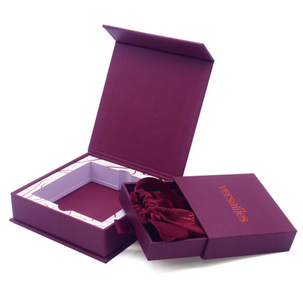 Luxury Cross Jewelry Rigid Gift Box with Drawer Pouch Set