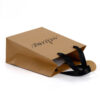 Printed Kraft Shopping Gift Bag with Black Ribbon Handles Printed Kraft Shopping Gift Bag with Black Ribbon Handles