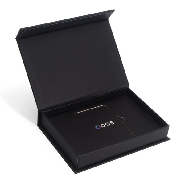 Rigid Magnetic Payment Card Box with Logo Printed Insert