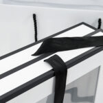 Boîte-cadeau en papier blanc pliable et personnalisable