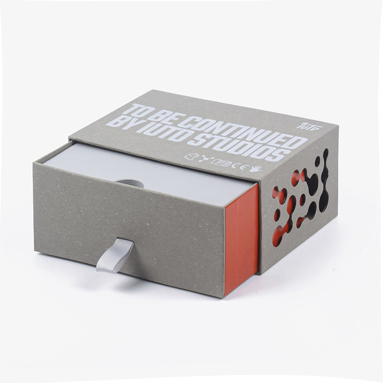 Boîte d'emballage pour produits électroniques : boîte-tiroir rectangulaire rigide, boîte d'emballage sur mesure