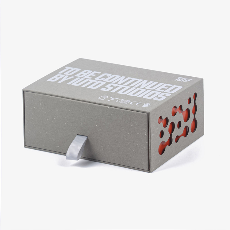 Boîte d'emballage pour produits électroniques : boîte-tiroir rectangulaire rigide, boîte d'emballage sur mesure